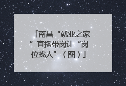 南昌“就业之家”直播带岗让“岗位找人”（图）