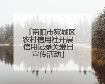 南阳市宛城区农村信用社开展信用记录关爱日宣传活动
