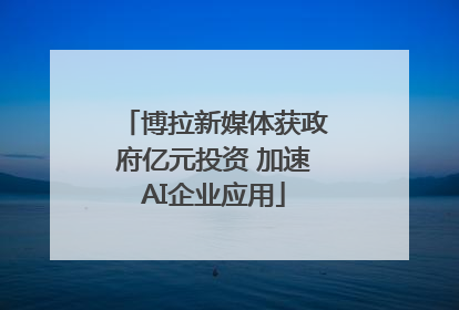 博拉新媒体获政府亿元投资 加速AI企业应用