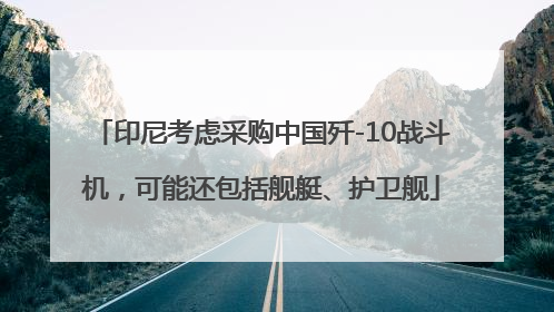 印尼考虑采购中国歼-10战斗机，可能还包括舰艇、护卫舰