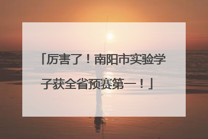 厉害了！南阳市实验学子获全省预赛第一！