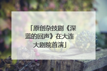 原创杂技剧《深蓝的回声》在大连大剧院首演