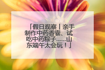 假日观察丨亲手制作中药香囊、试吃中药粽子……山东端午太会玩！