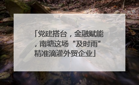 党建搭台，金融赋能，南塘这场“及时雨”精准滴灌外贸企业