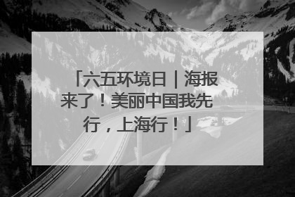 六五环境日｜海报来了！美丽中国我先行，上海行！