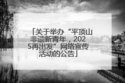 关于举办“平顶山非遗新青年，2025再出发”网络宣传活动的公告