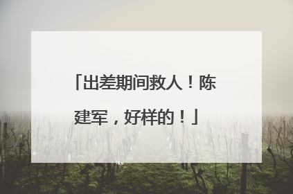 出差期间救人！陈建军，好样的！