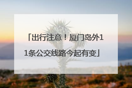 出行注意！厦门岛外11条公交线路今起有变