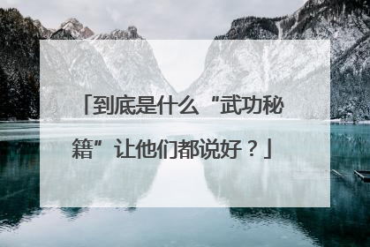 到底是什么“武功秘籍”让他们都说好？