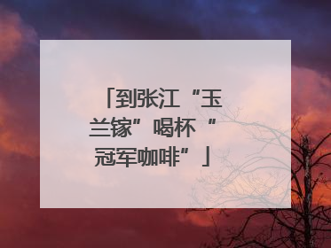 到张江“玉兰镓”喝杯“冠军咖啡”