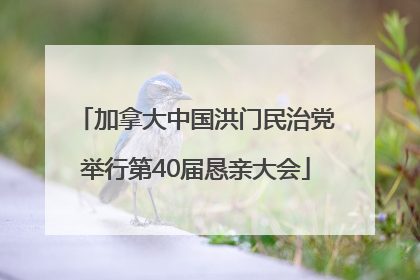 加拿大中国洪门民治党举行第40届恳亲大会
