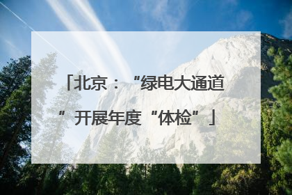 北京：“绿电大通道”开展年度“体检”