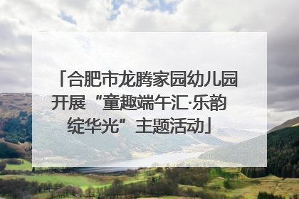 合肥市龙腾家园幼儿园开展“童趣端午汇·乐韵绽华光”主题活动