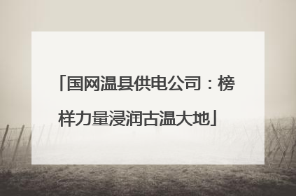 国网温县供电公司：榜样力量浸润古温大地