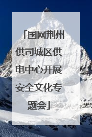 国网荆州供司城区供电中心开展安全文化专题会