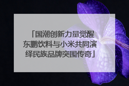 国潮创新力量觉醒 东鹏饮料与小米共同演绎民族品牌突围传奇