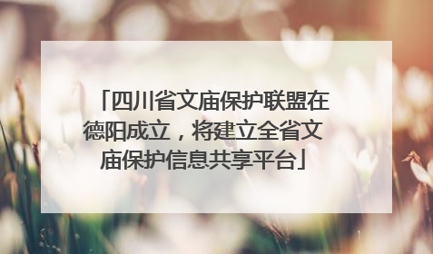 四川省文庙保护联盟在德阳成立，将建立全省文庙保护信息共享平台