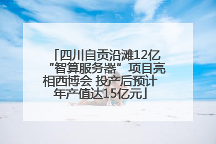 四川自贡沿滩12亿“智算服务器”项目亮相西博会 投产后预计年产值达15亿元