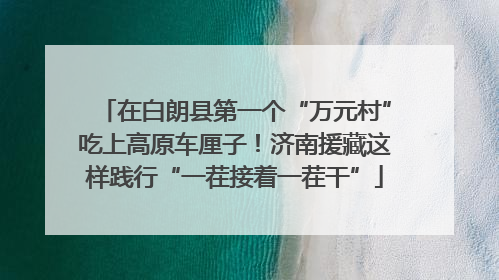 在白朗县第一个“万元村”吃上高原车厘子！济南援藏这样践行“一茬接着一茬干”