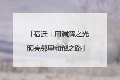 宿迁：用调解之光照亮邻里和谐之路