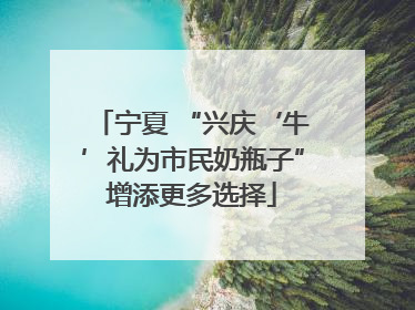 宁夏 “兴庆‘牛’礼为市民奶瓶子”增添更多选择