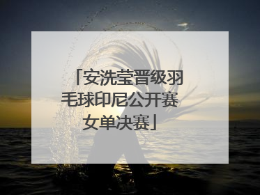 安洗莹晋级羽毛球印尼公开赛女单决赛