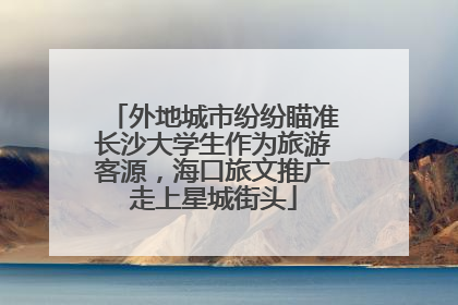 外地城市纷纷瞄准长沙大学生作为旅游客源，海口旅文推广走上星城街头