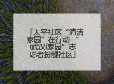 太平社区“清洁家园”在行动 “i武汉i家园”志愿者扮靓社区