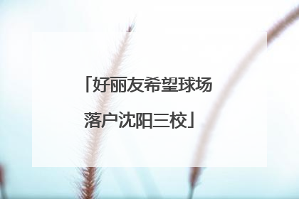 好丽友希望球场落户沈阳三校