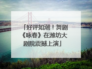 好评如潮！舞剧《咏春》在潍坊大剧院震撼上演