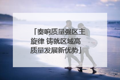 奏响质量强区主旋律 铸就区域高质量发展新优势