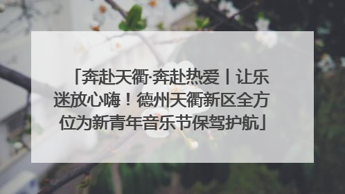 奔赴天衢·奔赴热爱丨让乐迷放心嗨！德州天衢新区全方位为新青年音乐节保驾护航