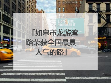 如皋市龙游湾路荣获全国最具人气的路