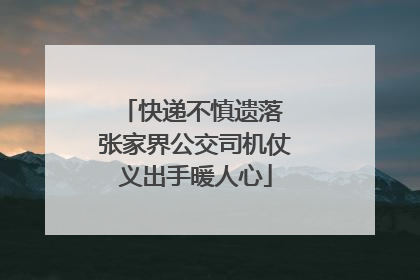 快递不慎遗落 张家界公交司机仗义出手暖人心