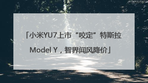 小米YU7上市“咬定”特斯拉Model Y，智界闻风降价