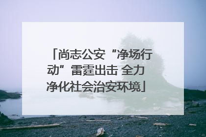 尚志公安“净场行动”雷霆出击 全力净化社会治安环境