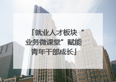就业人才板块“业务微课堂”赋能青年干部成长