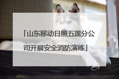 山东移动日照五莲分公司开展安全消防演练