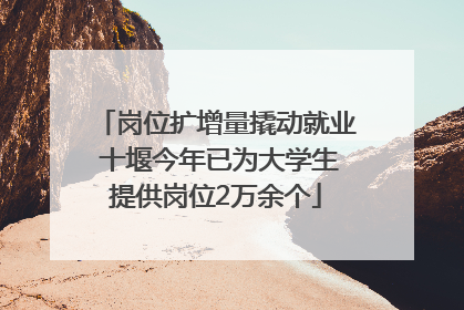 岗位扩增量撬动就业 十堰今年已为大学生提供岗位2万余个