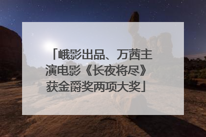 峨影出品、万茜主演电影《长夜将尽》获金爵奖两项大奖