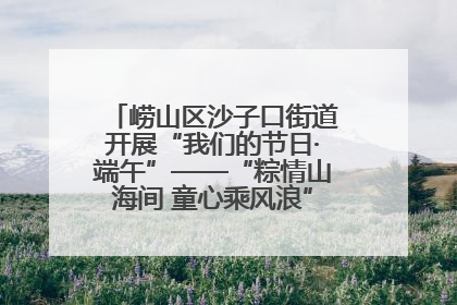 崂山区沙子口街道开展“我们的节日·端午”——“粽情山海间 童心乘风浪”文明实践活动
