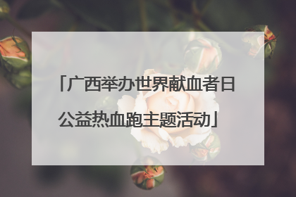 广西举办世界献血者日公益热血跑主题活动