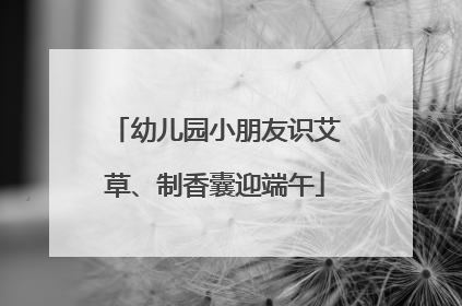幼儿园小朋友识艾草、制香囊迎端午
