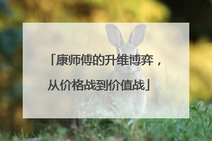 康师傅的升维博弈，从价格战到价值战