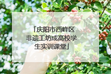 庆阳市西峰区 非遗工坊成高校学生实训课堂