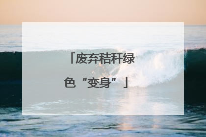 废弃秸秆绿色“变身”