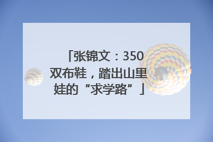 张锦文：350双布鞋，踏出山里娃的“求学路”