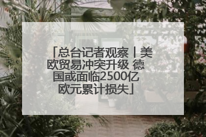 总台记者观察丨美欧贸易冲突升级 德国或面临2500亿欧元累计损失