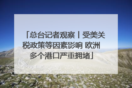 总台记者观察丨受美关税政策等因素影响 欧洲多个港口严重拥堵