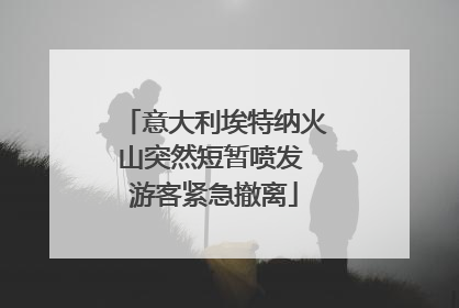 意大利埃特纳火山突然短暂喷发 游客紧急撤离